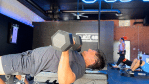 Member training during a HIIT workout at Studio Flex45 Thousand Oaks